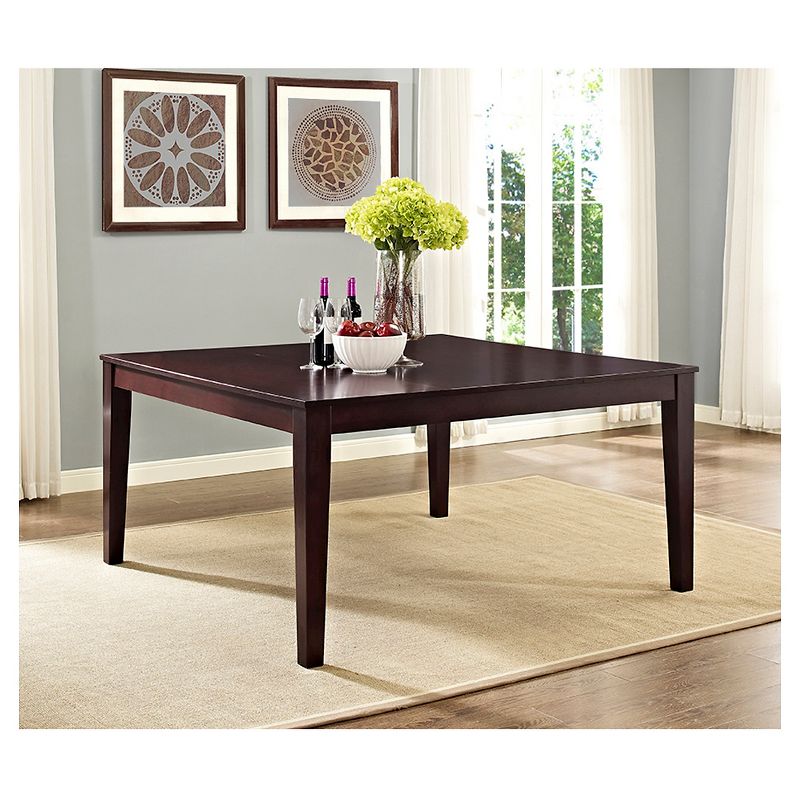 60" Cappuccino Wood Square Dining Table - Saracina Home