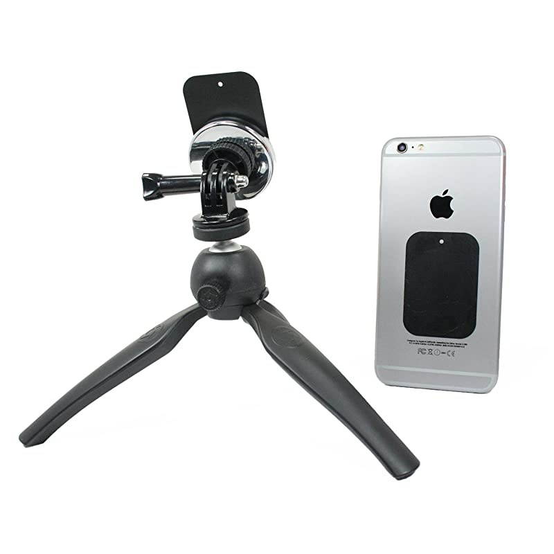 Gear Universal Magnetic Phone Mount and Heavy Duty Tripod Mount Your Phone via Magnetic Mount and Metallic Plate to This Tripod Setup for ing Strong Hold