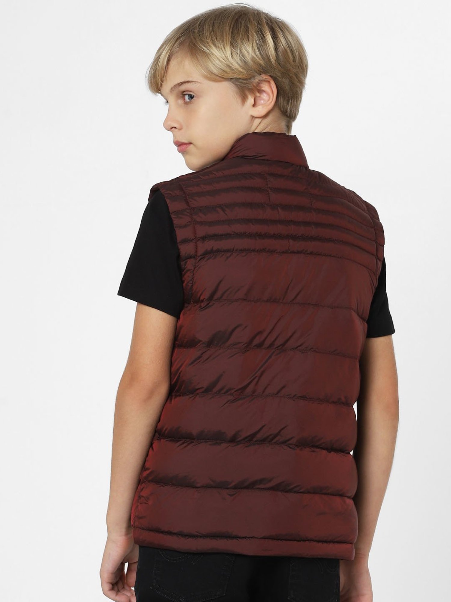 Allen Solly Junior Navy & Green Color Block Full Sleeves Jacket