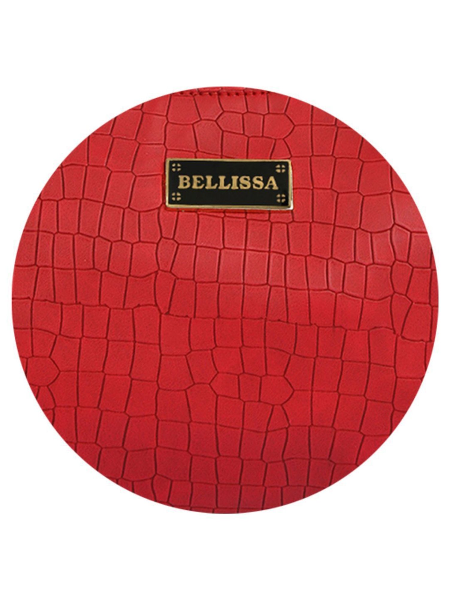 Bellissa Red Textured Medium Premium Shoulder Handbag