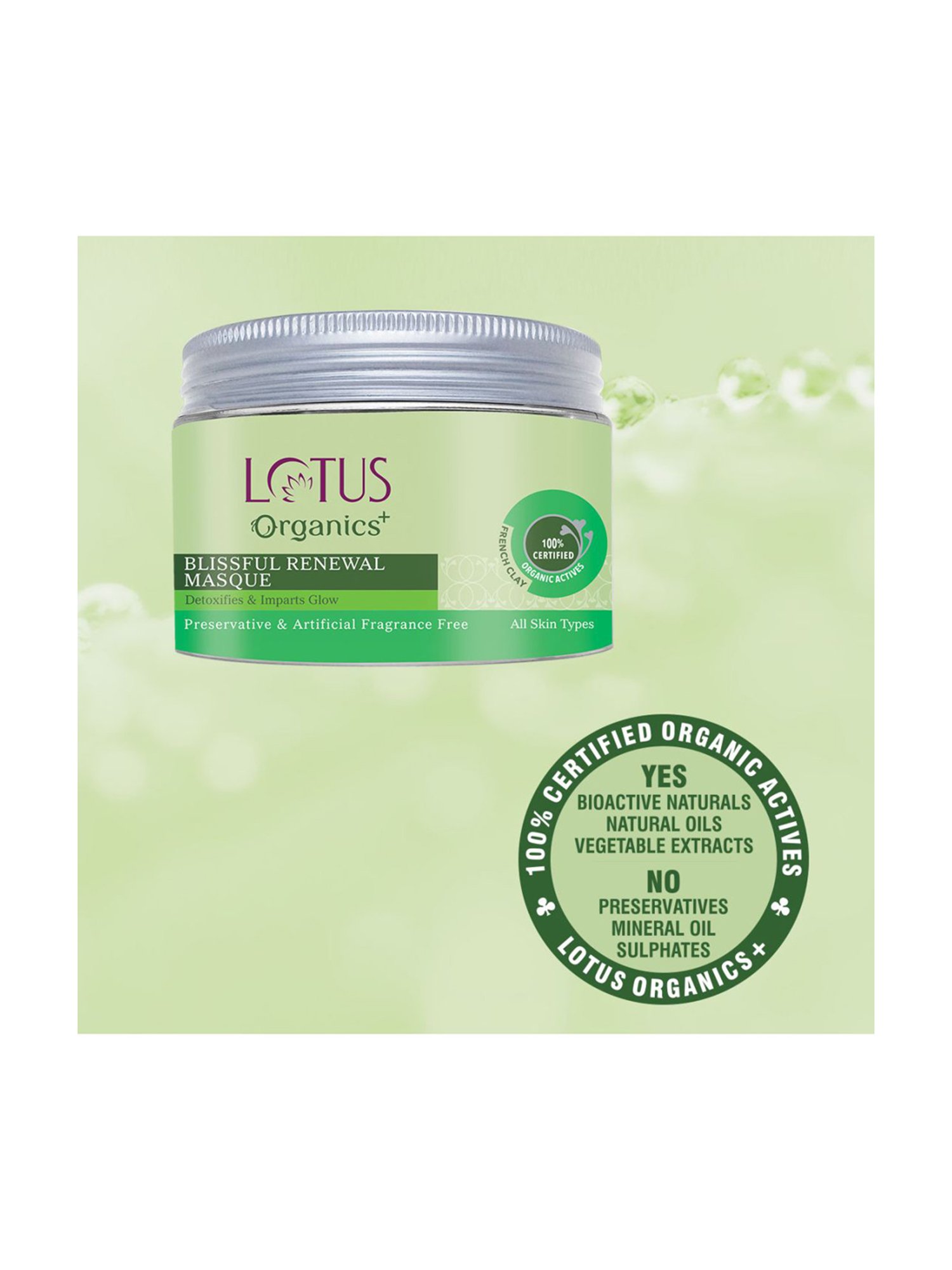 Lotus Organics+ Blissful Renewal Mask - 50 gm