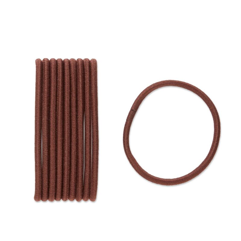 scunci Basics Comfy Elastics - Brown - 15ct