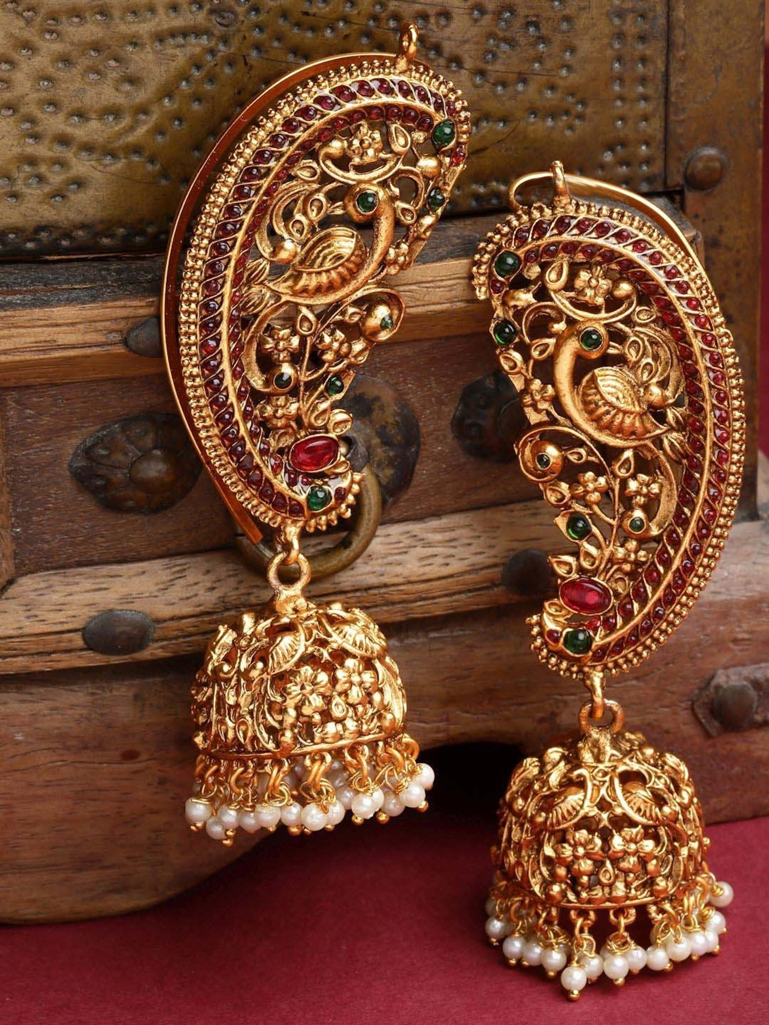 OOMPH Jewellery Yellow Enamel Floral Jhumki
