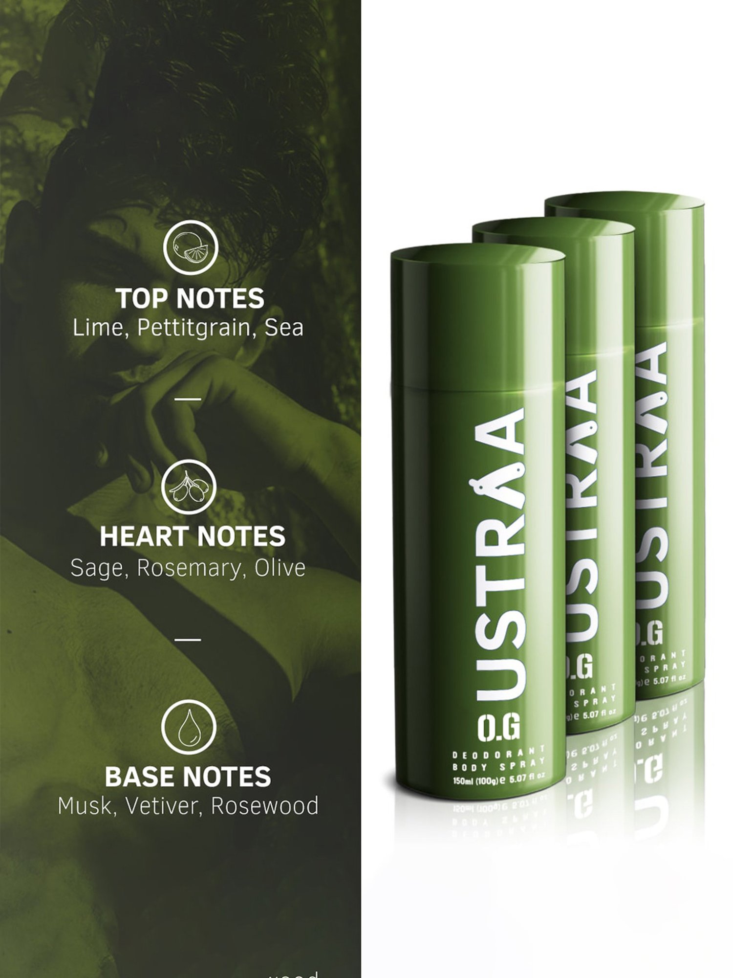 Ustraa O.G Deodorant & Hair Vitalizer Shampoo - Set of 2