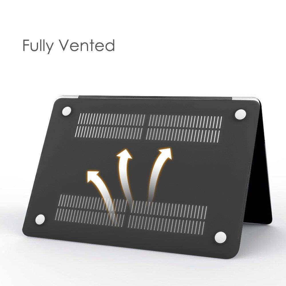 Fintie MacBook Pro 13 Case (2018 & 2017 & 2016 Release) - Protective Snap On Hard Shell Cover for Newest 13-inch MacBook Pro 13" A1989/A1706/A1708 with/Without Touch Bar and Touch ID, Frost Black