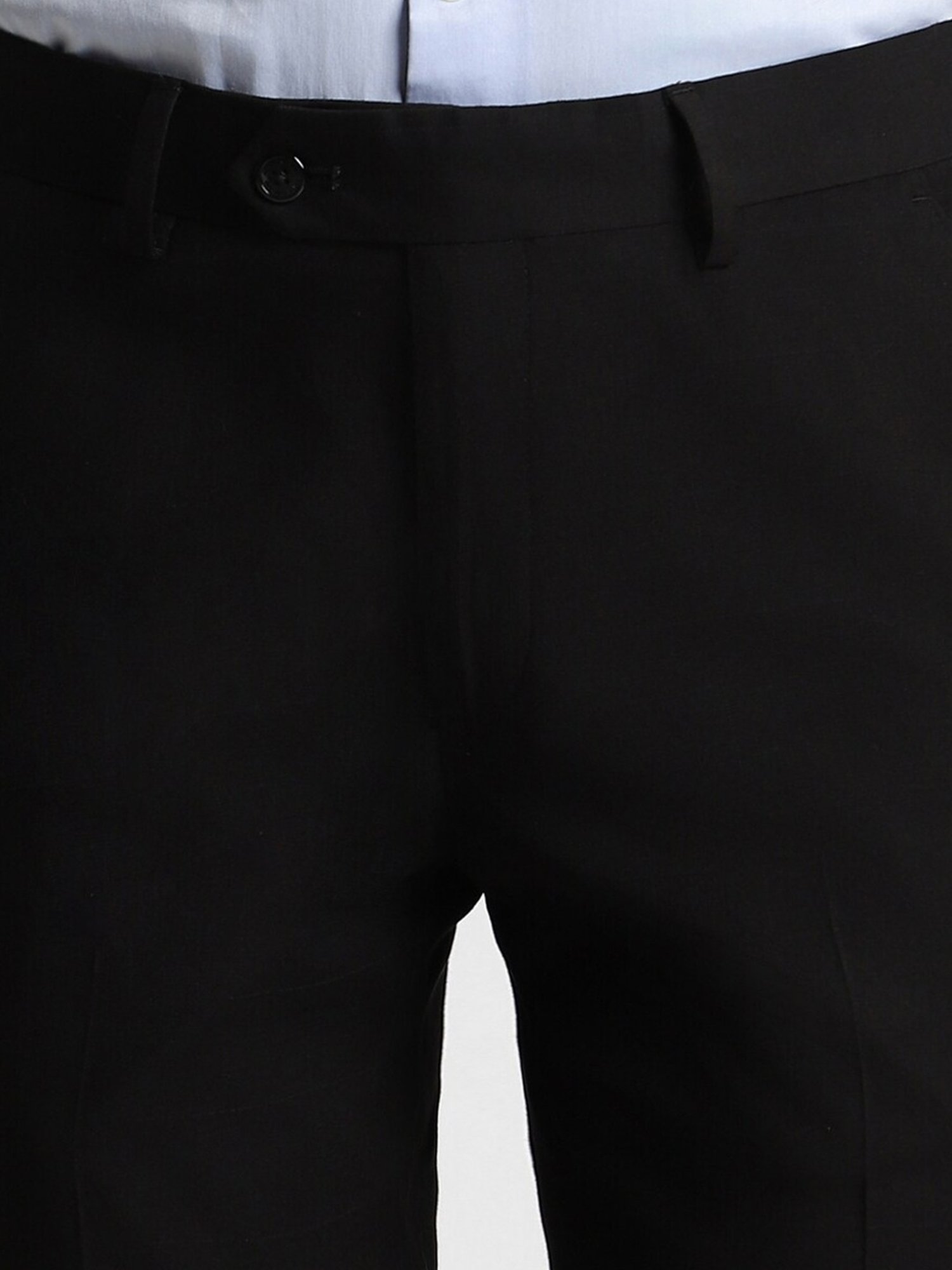 Peter England Black Slim Fit Trousers
