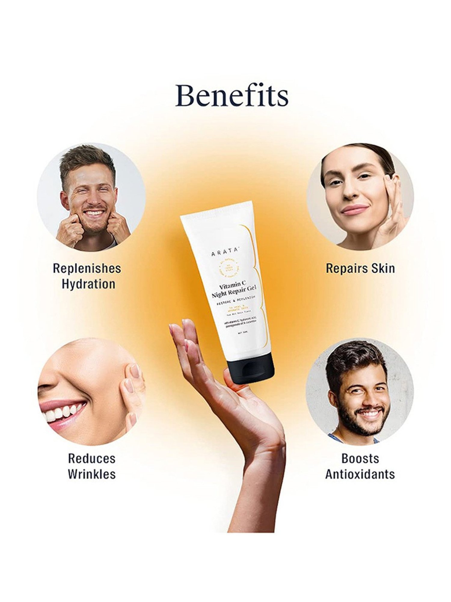 Arata Vitamin C Night Repair Gel - 50 ml