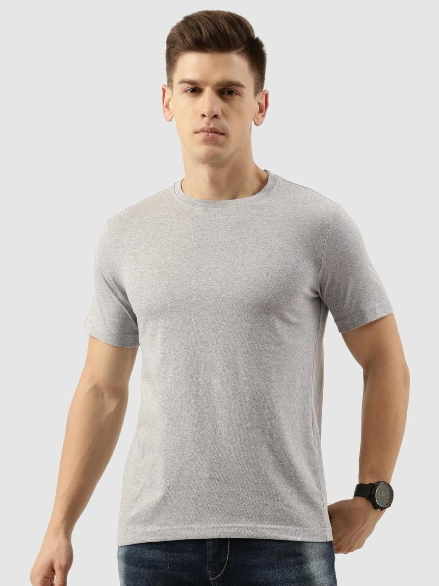 Bene Kleed Grey Regular Fit T-Shirt