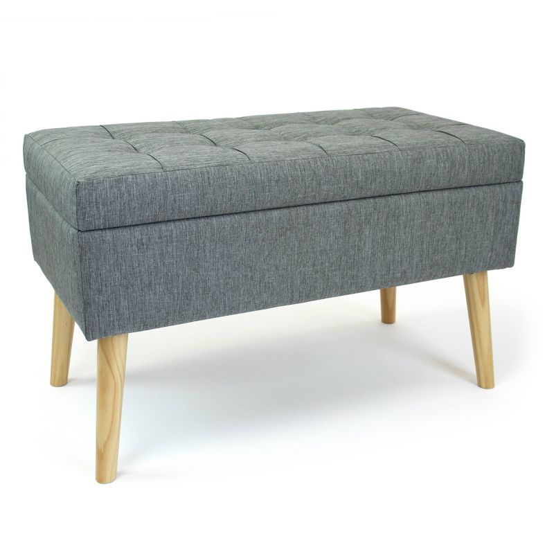 Brooklyn Storage Ottoman Bench Gray - Humble Crew