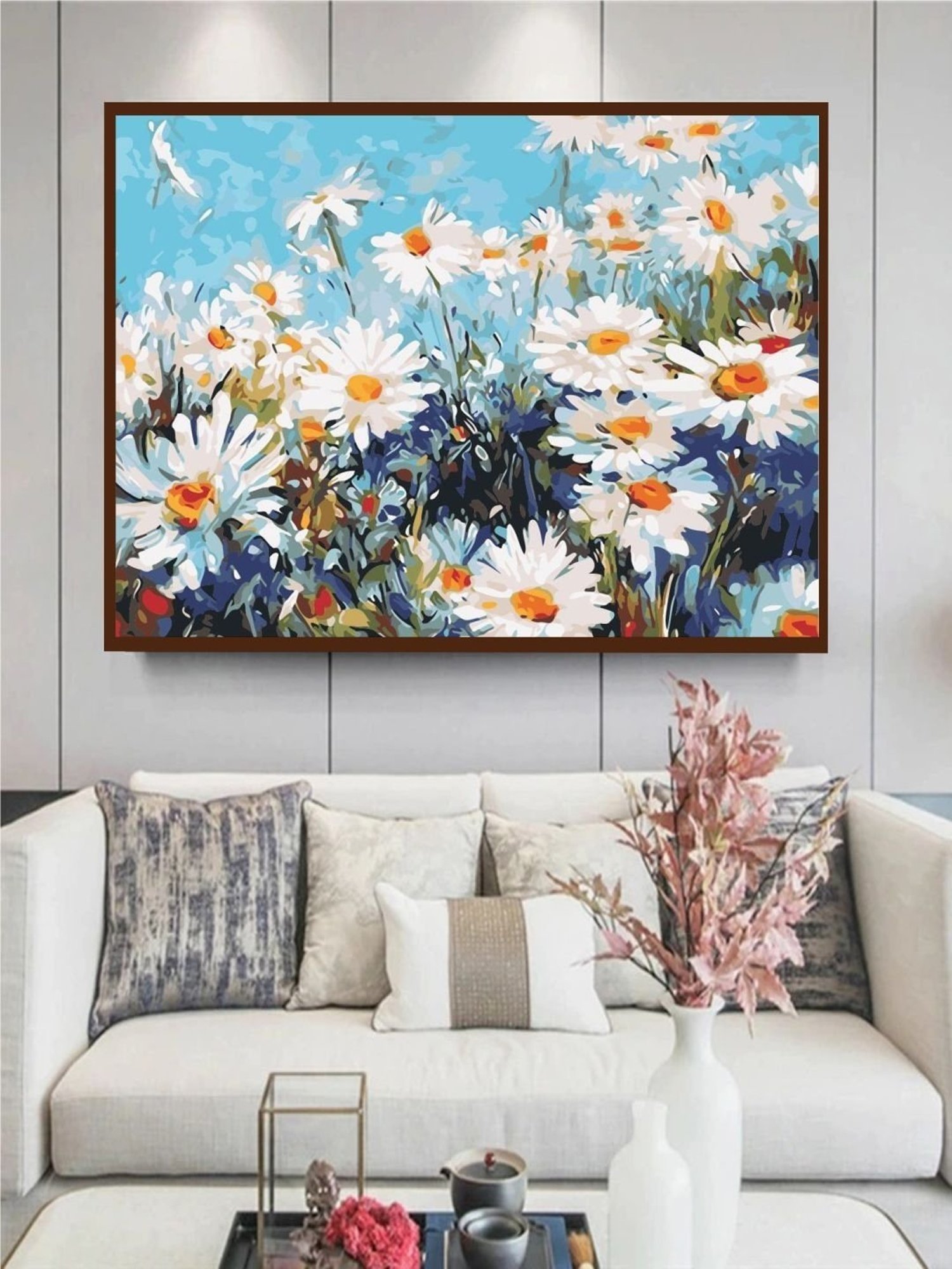 The Art House Abstract Multicolor Canvas Wall Painting