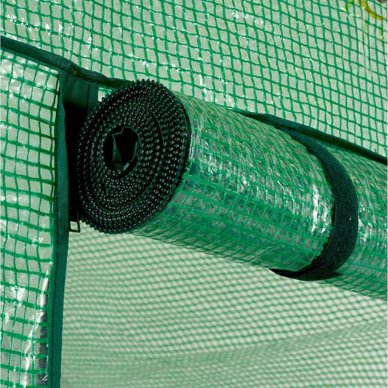 2 Tier 12 Shelf Greenhouse PE Replacement Cover Green - To Fit Ogrow Item OG4998-2T12