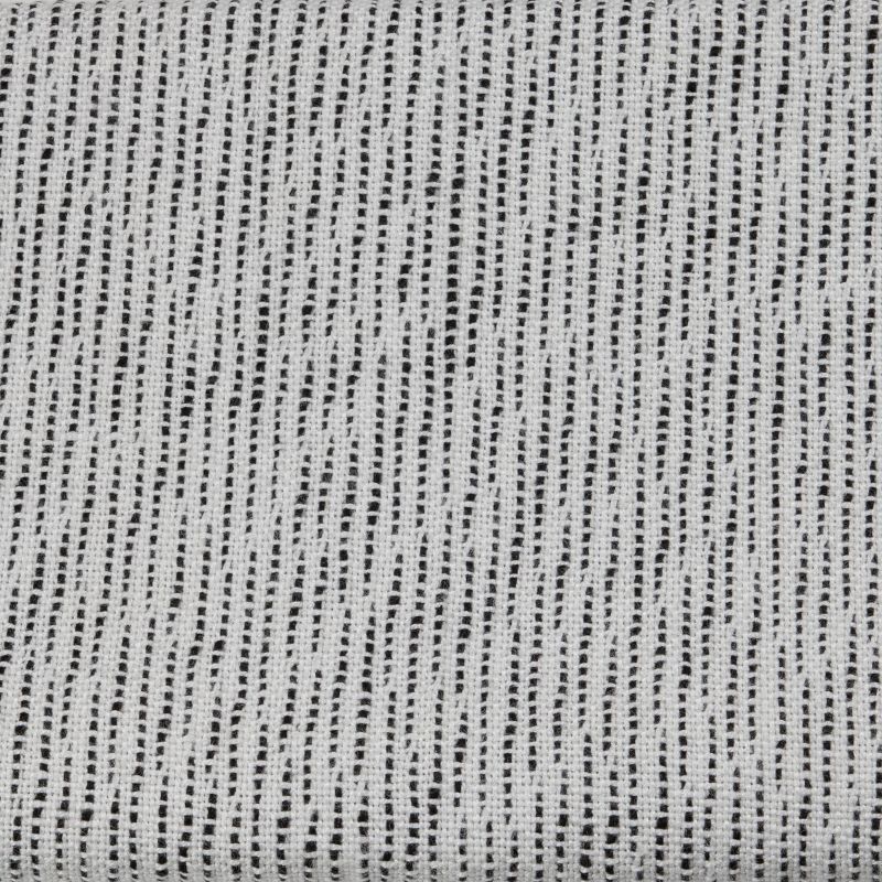 Black and White Hand Woven 50 x 60 inch Outdoor Safe Throw Blanket with Hand Tied Tassels - Foreside Home & Garden