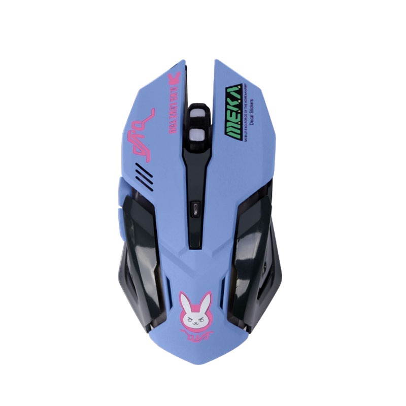 6 Buttons Gaming Breathing LED Backlit Gaming Mice D.VA Reaper Wired USB Computer Mouse for PC& Mac Overwatch Gamers