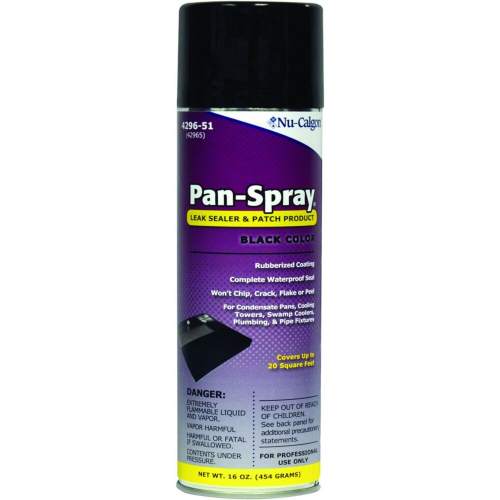 Nu-Calgon 4296-51 - Pan-Spray&trade; Leak Sealer - Black Color - 16 Ounce Aerosol