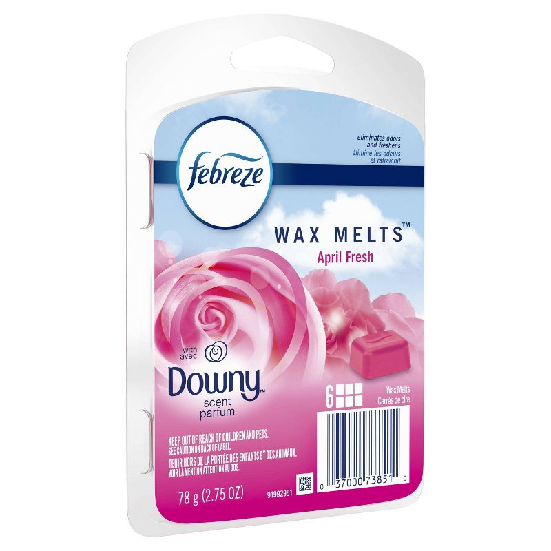 Febreze Odor-Eliminating Wax Melts Air Freshener Refills with Downy Scent - April Fresh - 6ct