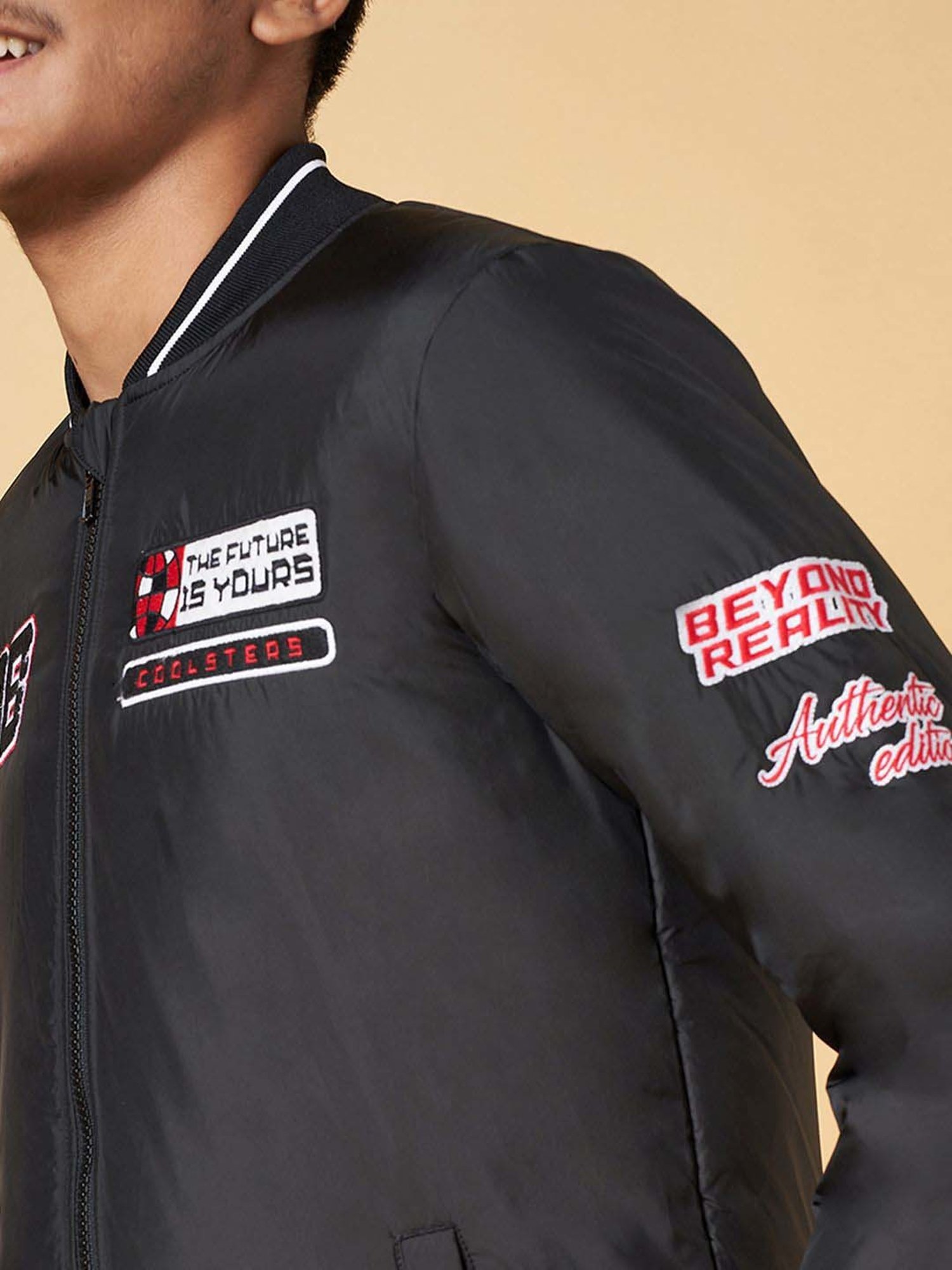 Coolsters by Pantaloons Kids Black Printed Full Sleeves Jacket