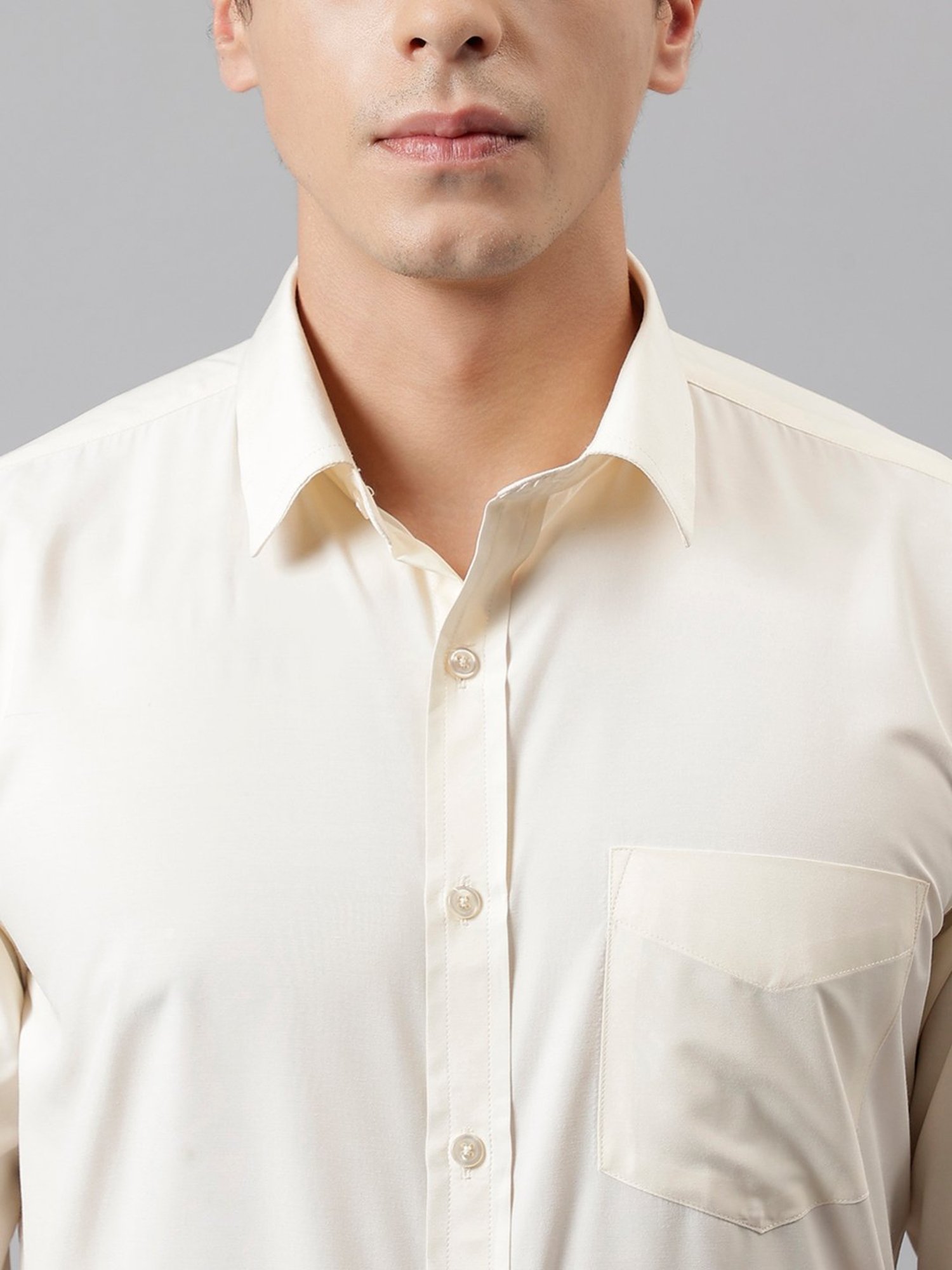 English Navy Off White Slim Fit Shirt