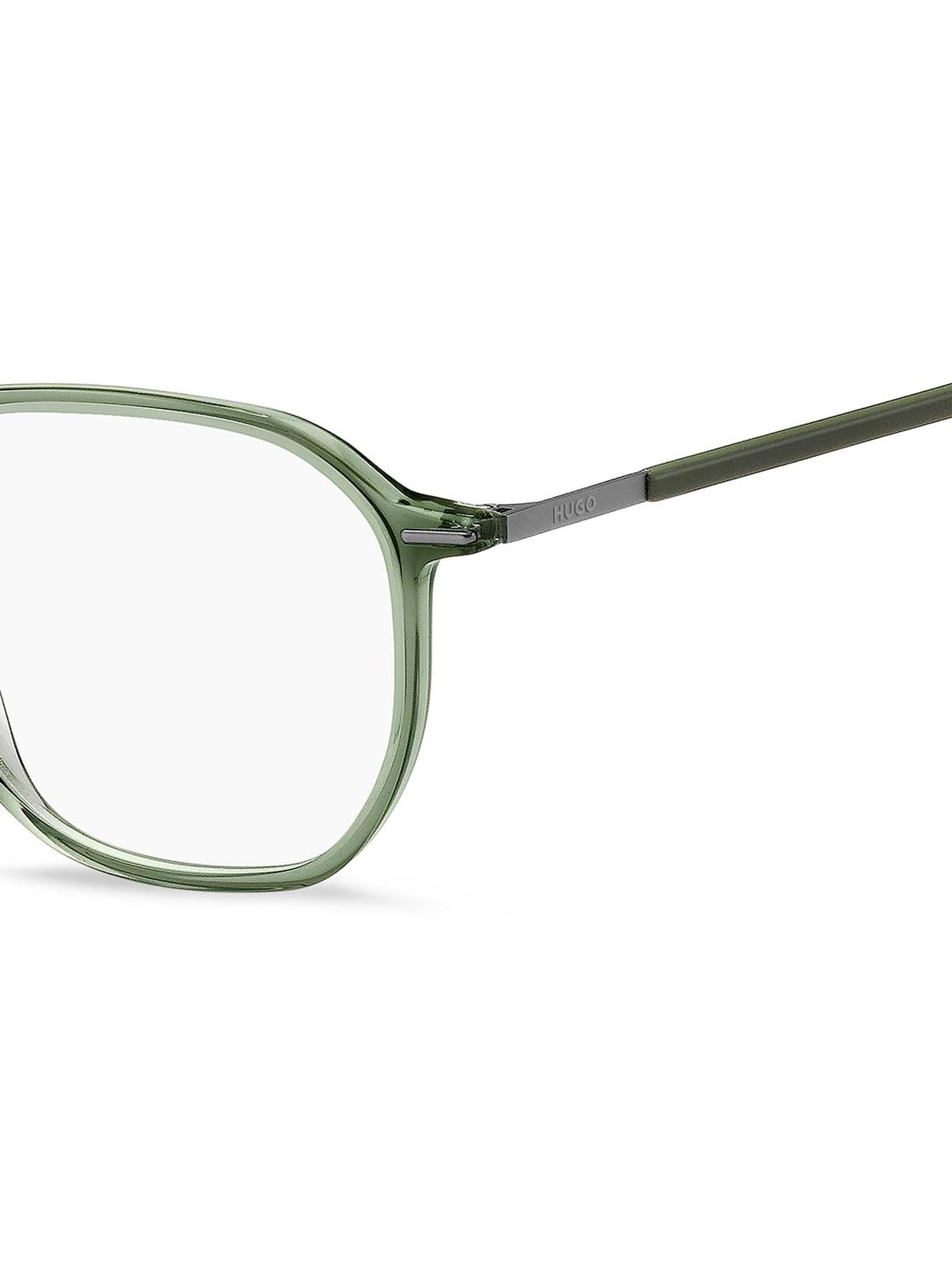 HUGO Green Geometric Eye Frames for Men