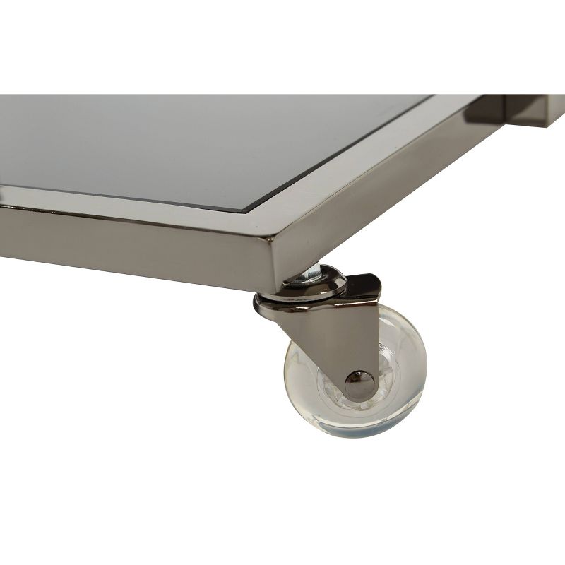 Flash Furniture Castleberry Rustic Wood Grain and Iron Kitchen Serving and Bar Cart