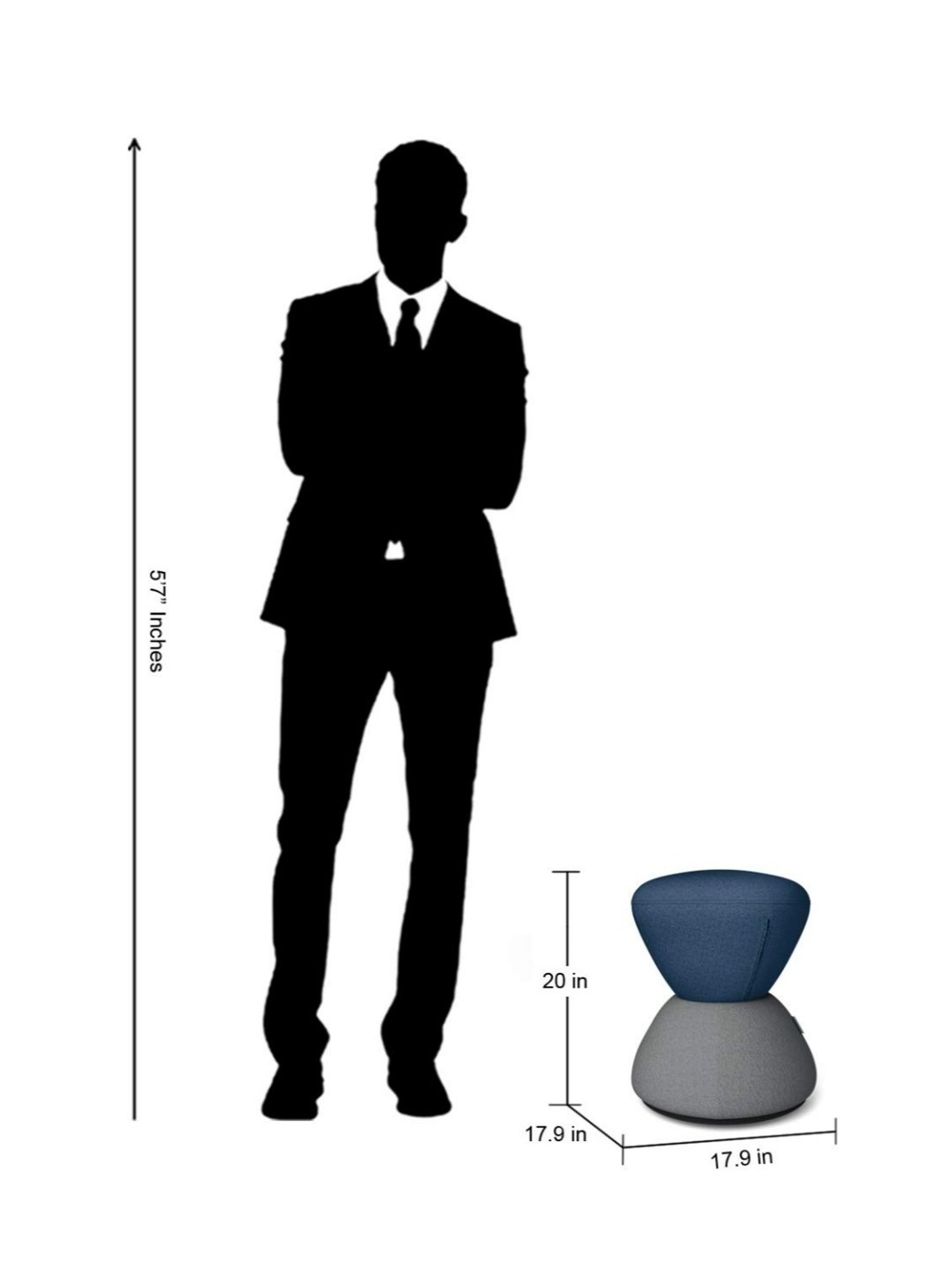 Godrej Interio Loop ?Peacock Green Plywood Pouf (1 Year Warranty)