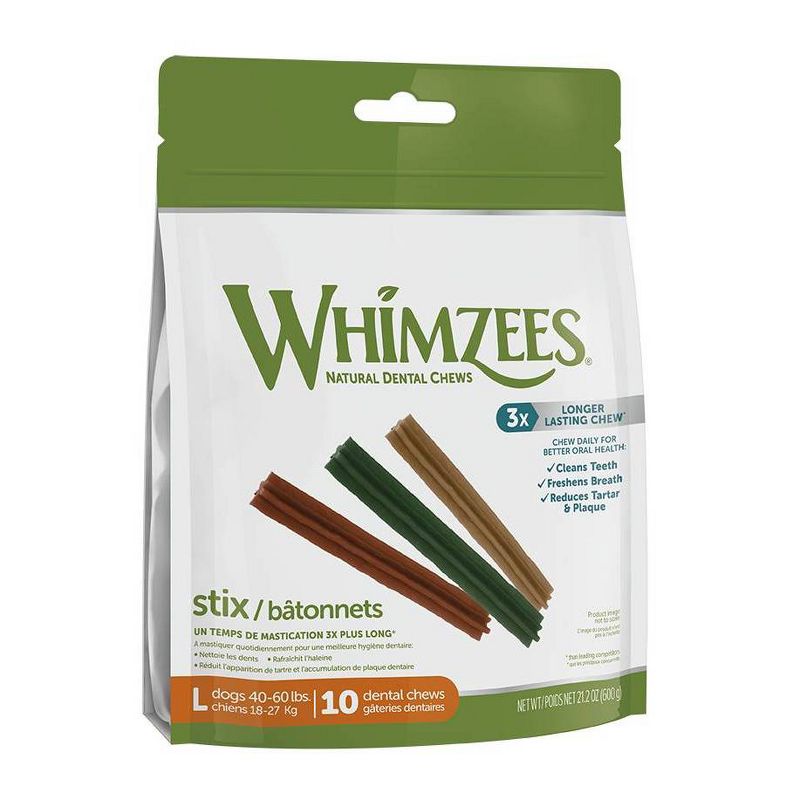 WHIMZEES Stix Value Bag Large Dental Dog Treats - 21.2oz