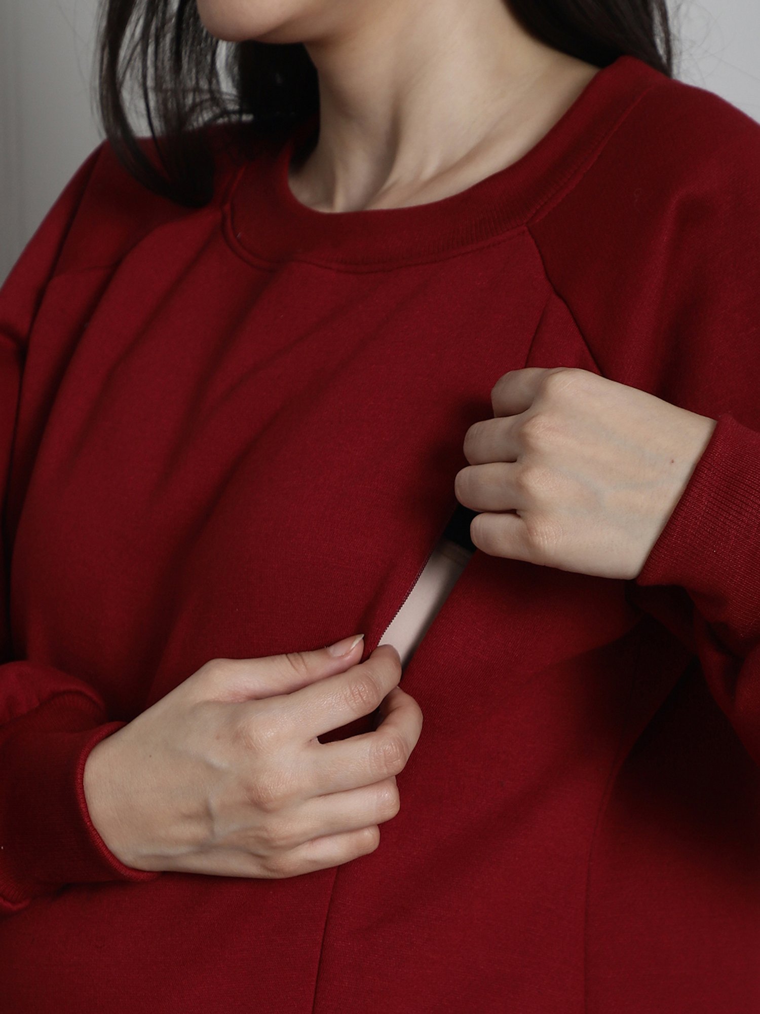 Secret Wish Maroon Maternity Pullover