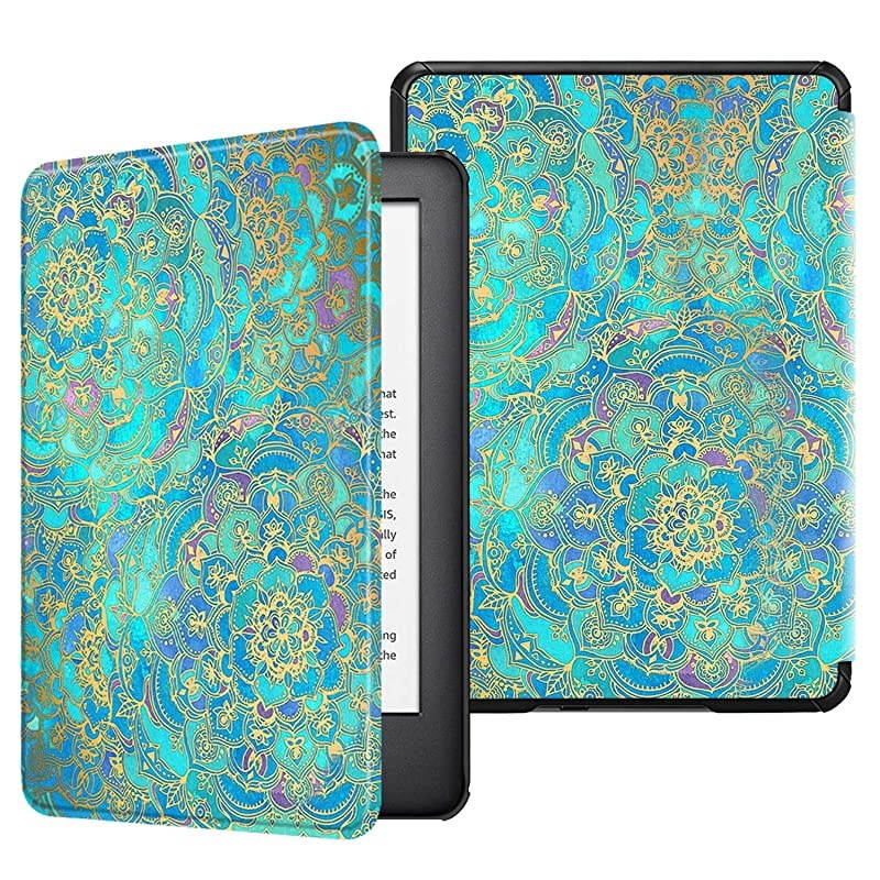 Slimshell Case for All-New Kindle (10th Generation, 2019 Release) - Lightweight Premium PU Leather Cover with Auto Sleep/Wake (NOT Fit Kindle Paperwhite or Kindle 8th Gen), Shades of Blue