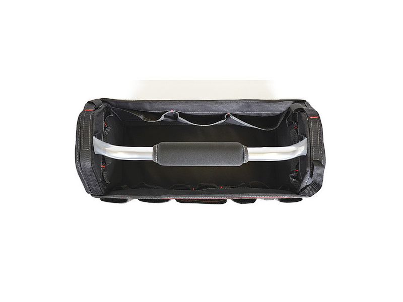 WESTWARD 32PJ34 Tool Tote, 600d Polyester, 11 Pockets, Black, 10-1/4" Height