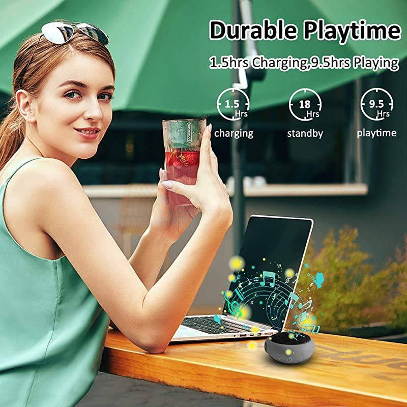 Portable Bluetooth Speakers Wireless Mini Speaker with Enhanced BassHD SoundWearable Speaker with Microphone95H PlaytimeIPX6 Waterproof Suitable for SportsOutdoor Travel and Home