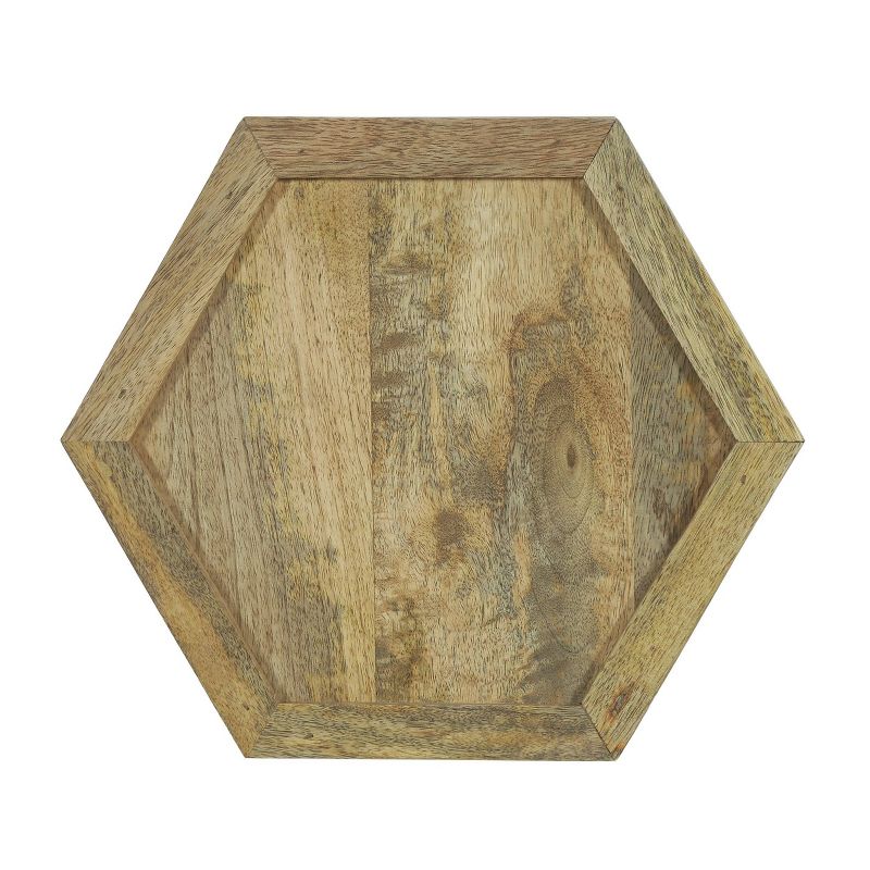 Set of 3 Morella Modern Industrial Handcrafted Mango Wood Nested Side Tables Natural/Black - Christopher Knight Home