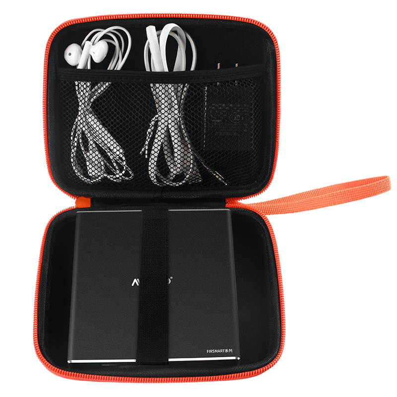 MAIWO KT04 Mobile Solid State Hard Drive Digital Headset Cable U Disk Card Reader Storage Bag With Handle Black Black