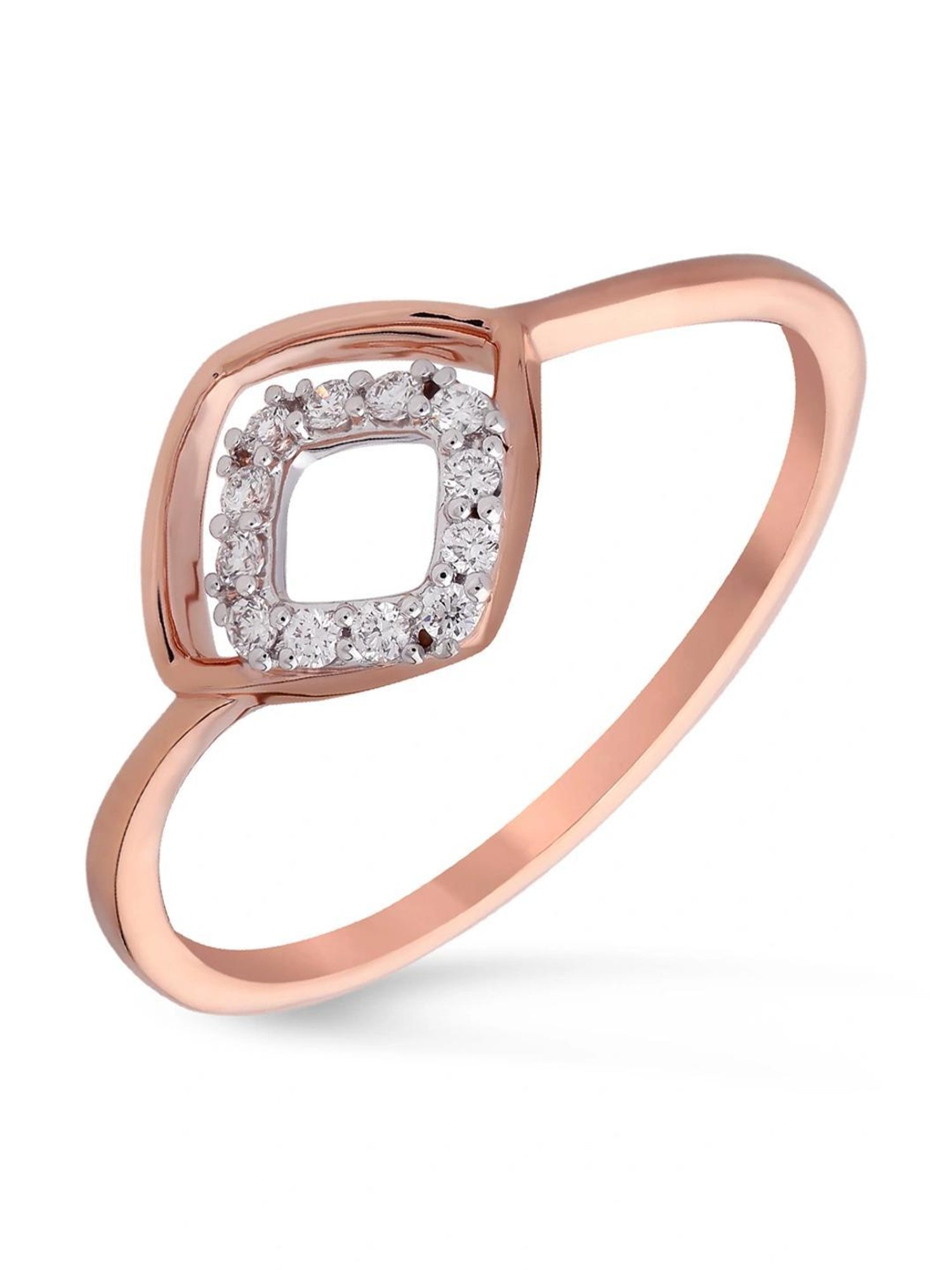 Malabar Gold and Diamonds 18k IGI Certified Diamond Rose Gold Ring for Women