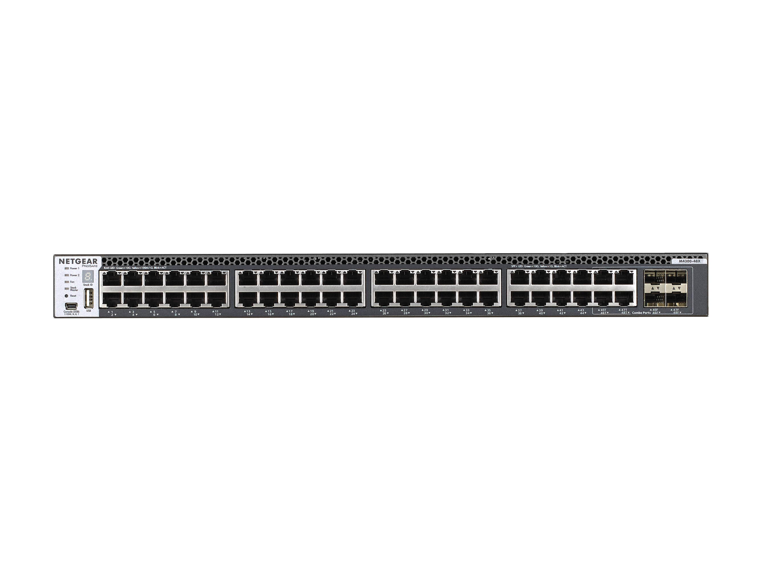 NETGEAR ProSAFE M4300-48X 48 x 10G 48 x 10GBASE-T 4 x SFP+ Stackable Managed Switch for Server Aggregation (XSM4348CS-100NES)