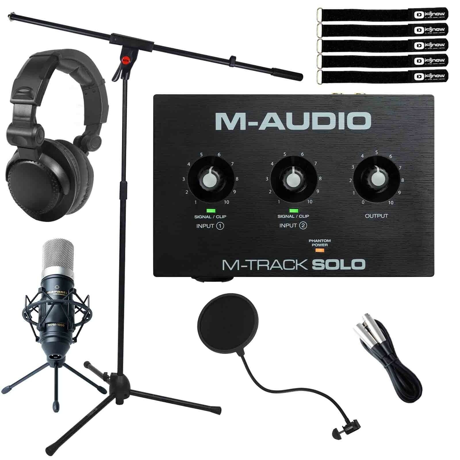 M-Audio M-TRACK SOLO USB Audio Recording Interface w Condenser Microphone