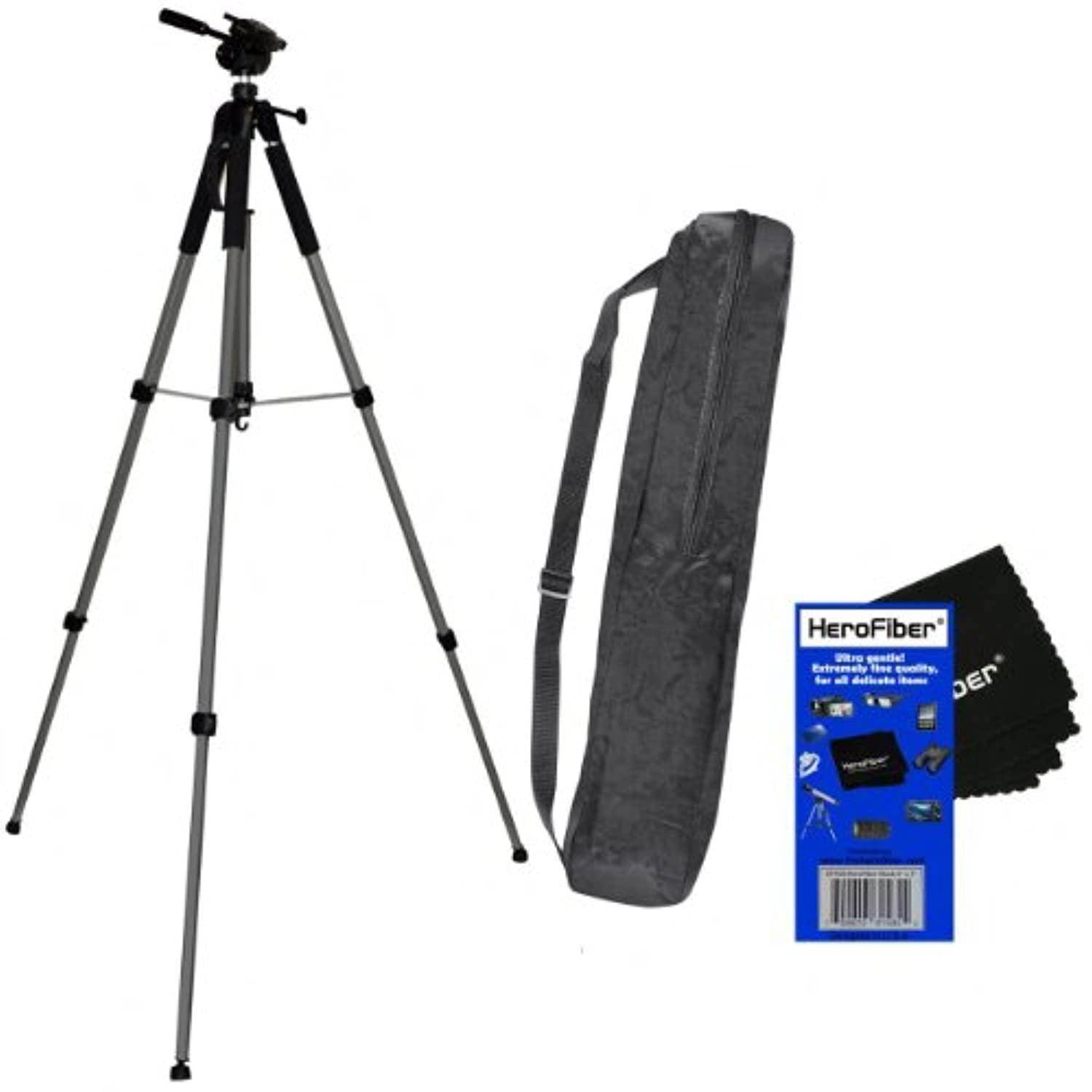 herofiber 75" pro elite series photo/video tripod & deluxe soft carrying case for olympus e-1, e-5, e-10, e-20, e-30 digital ca