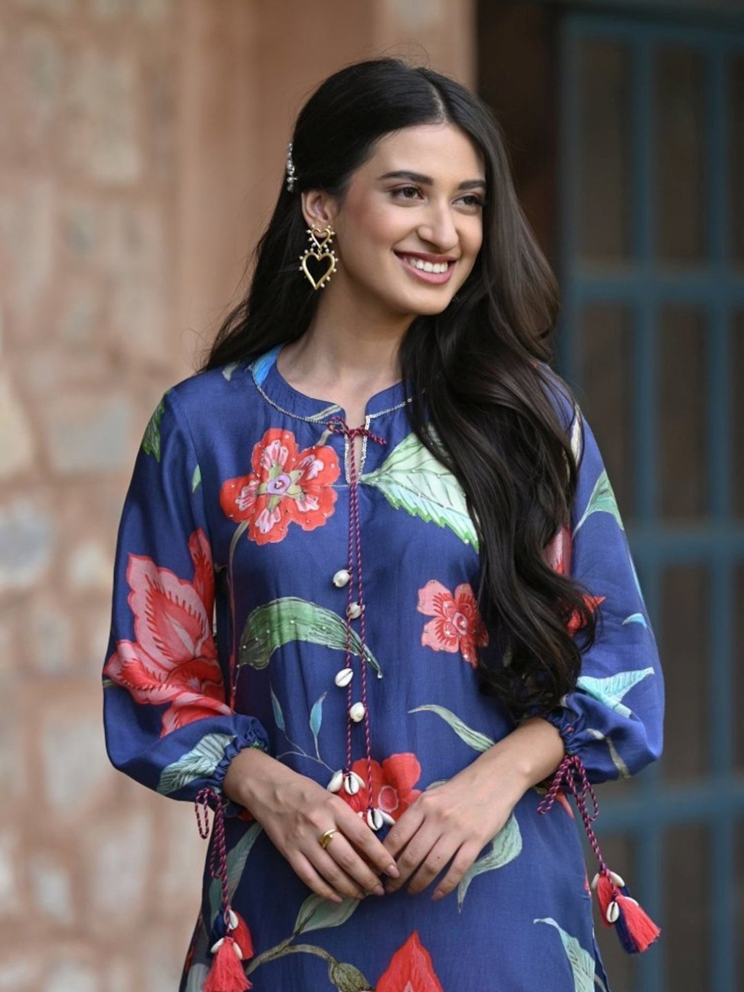 Mahee Jaipur Blue Muslin Fiore Kurta with Pant