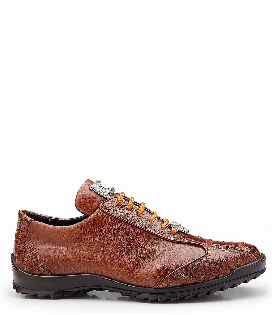 Belvedere Men's Paulo Sheer Ostrich Calfskin Leather Sneakers