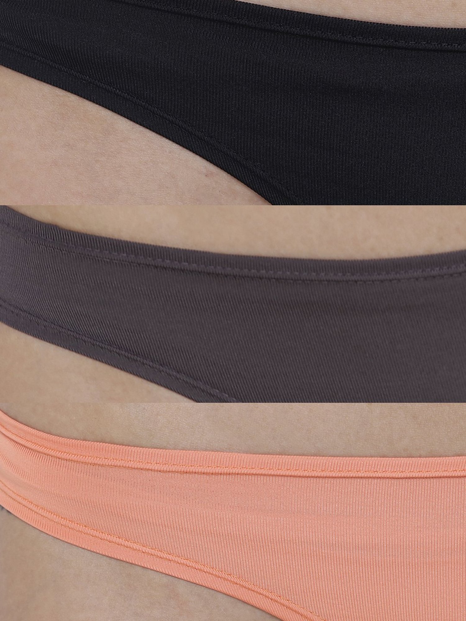 BASIICS by La Intimo Multicolor Bikini Panty ( Pack Of 3 )