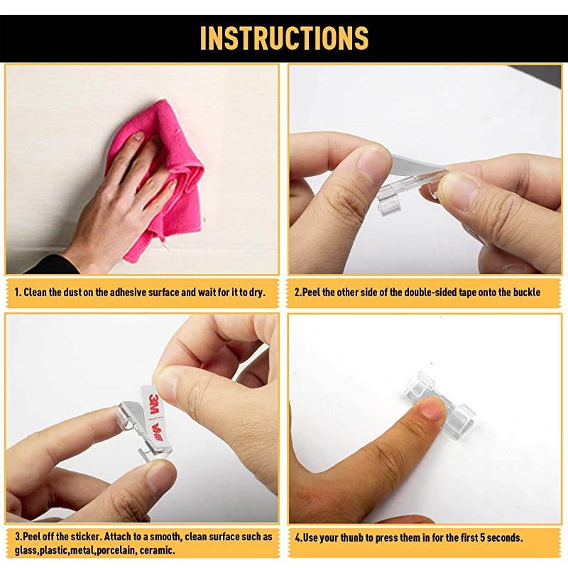 Cable Clips with Strong SelfAdhesive  Cable Management TV PC Wire Holder Sticky Tidy and Organise Cords and Wires 30 Pcs Clear