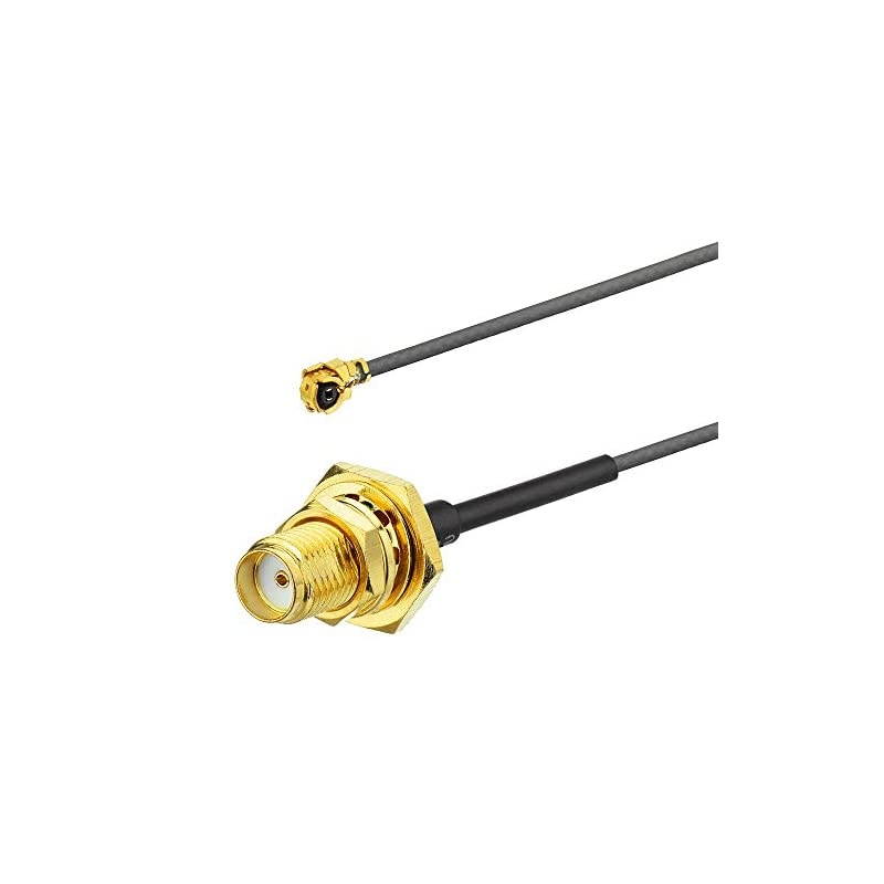 6" U.fl/IPEX Cable Mini PCI to SMA Female Low Loss Coaxial Cable for Wireless Routers Mini PCIe Cards Network Extension Bulkhead Pigtail PCI WiFi WAN Repeater Low Loss Coaxial Cable 2-Pack