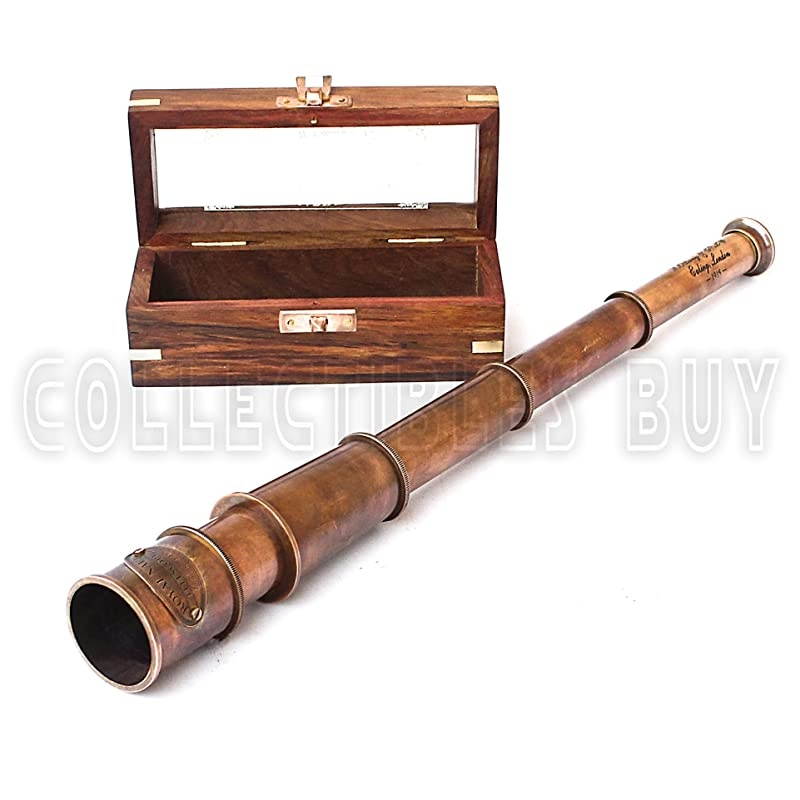 1915 Retro Sailor Marine Telescope Copper Antique Royal Navy Gift Item