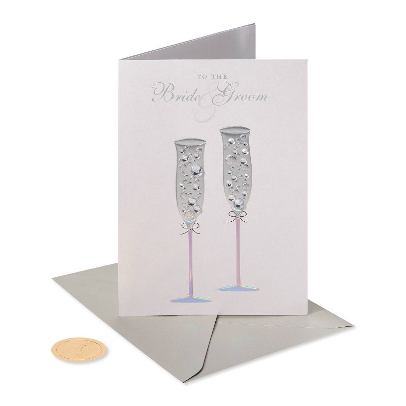 Champagne Flutes with Gems Card - PAPYRUS