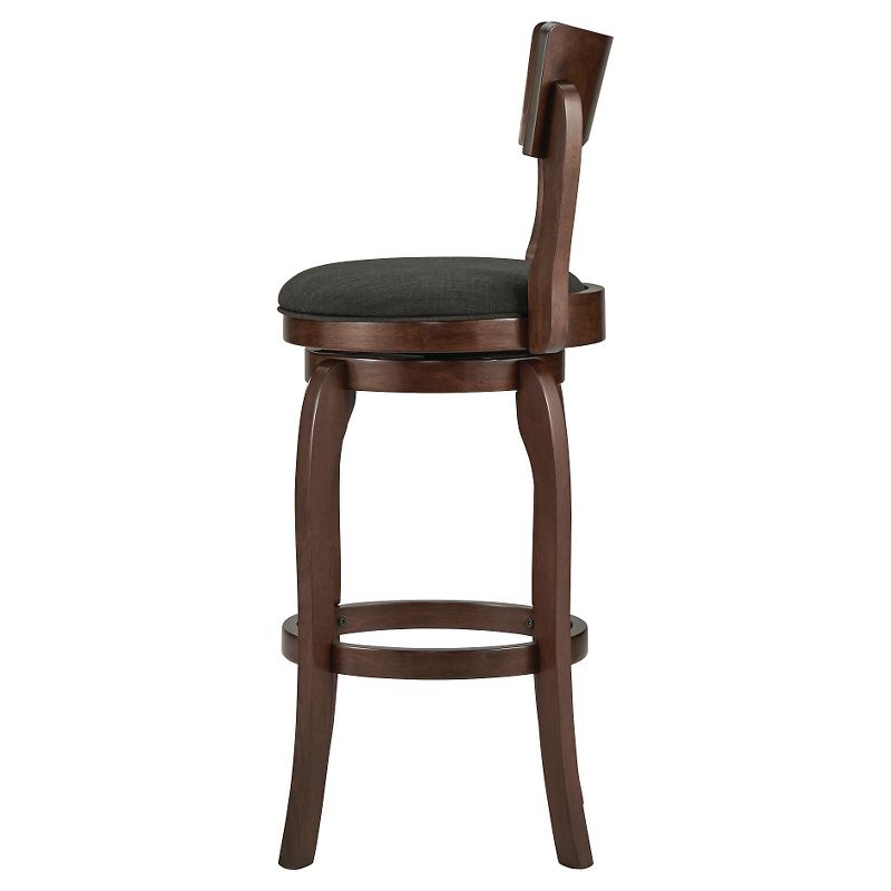 29" Calder Swivel Barstool Wood/Charcoal - Inspire Q