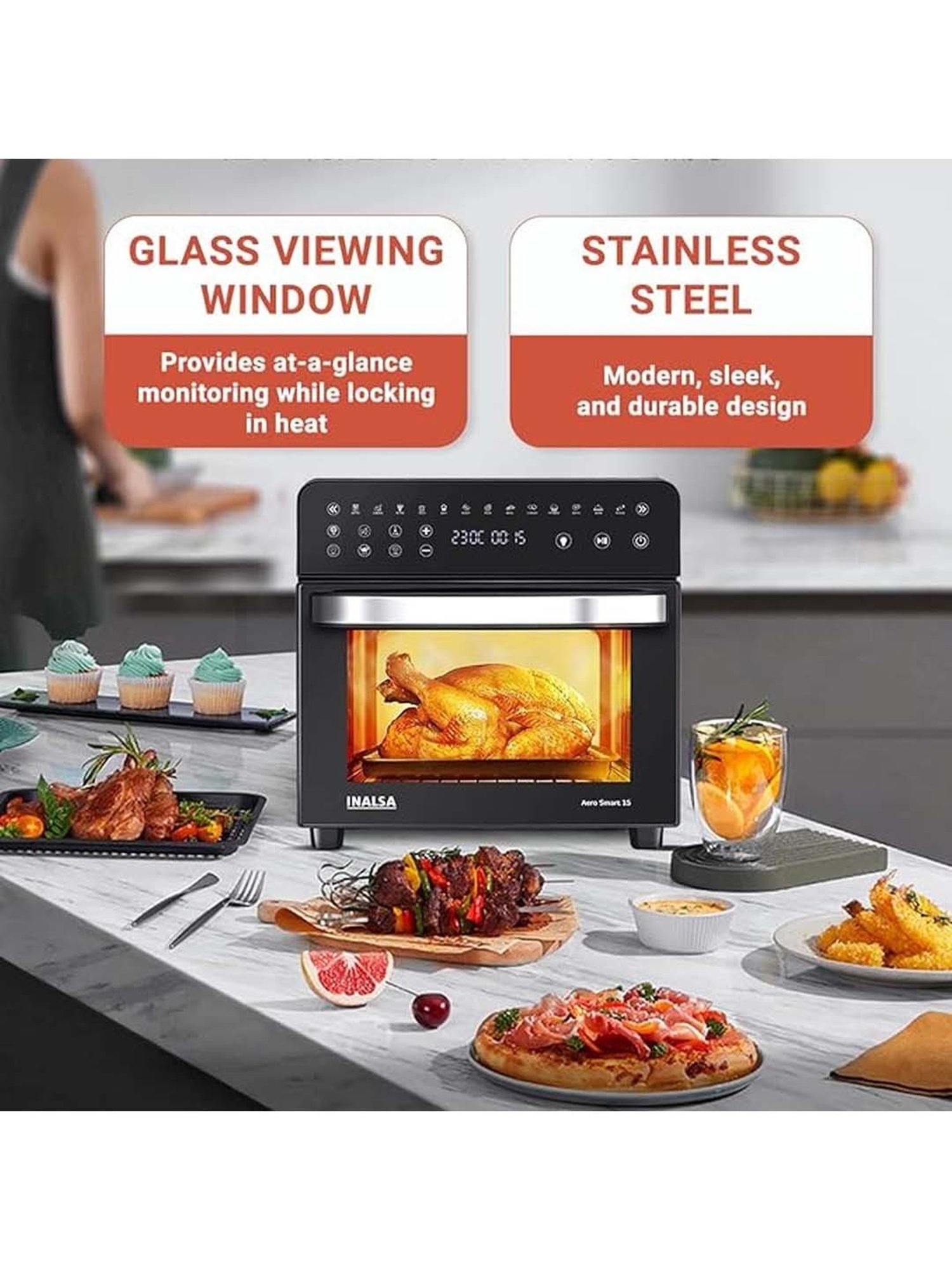 Prestige Nutrifry Black Plastic Electric Digital Touch Airfryer 4.5L