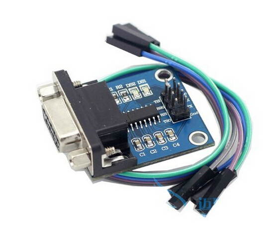 WWH-RS232 To TTL Serial Converter Interface Module Board with Indicator Light Color Blue