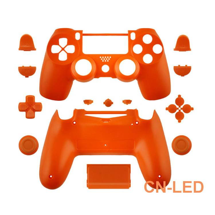 WPS Orange Matte Controller Case Collection Full Housing Shell + Full buttons for PS4 Playstation Slim Pro ( JDM-040 ) controller