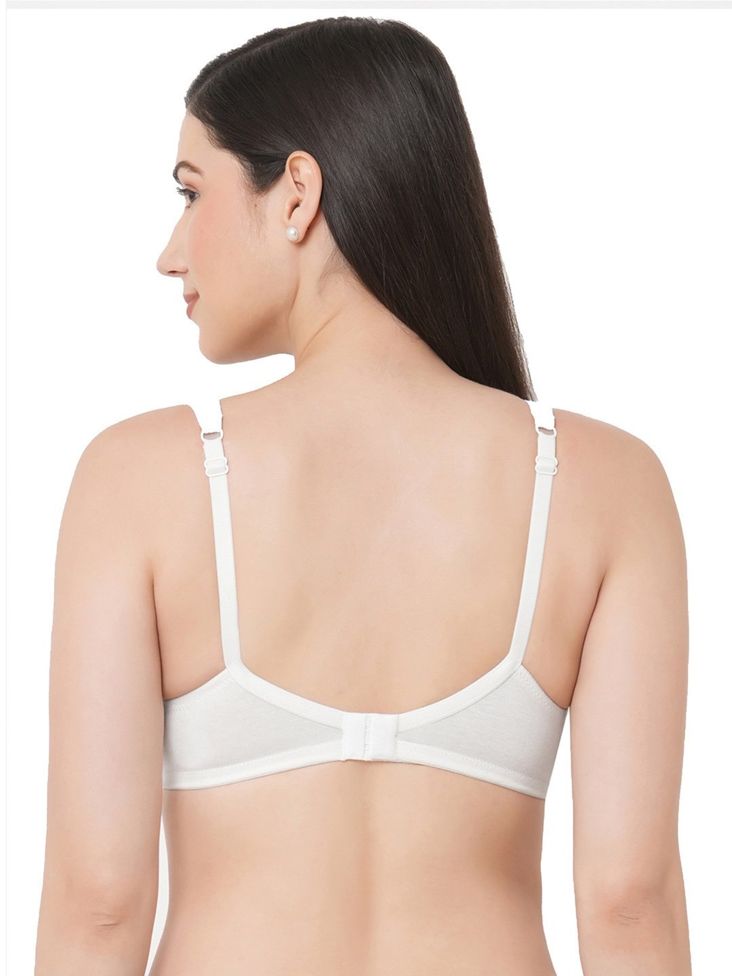 Inner Sense White & Pink Full Coverage Bra - Pack of 3