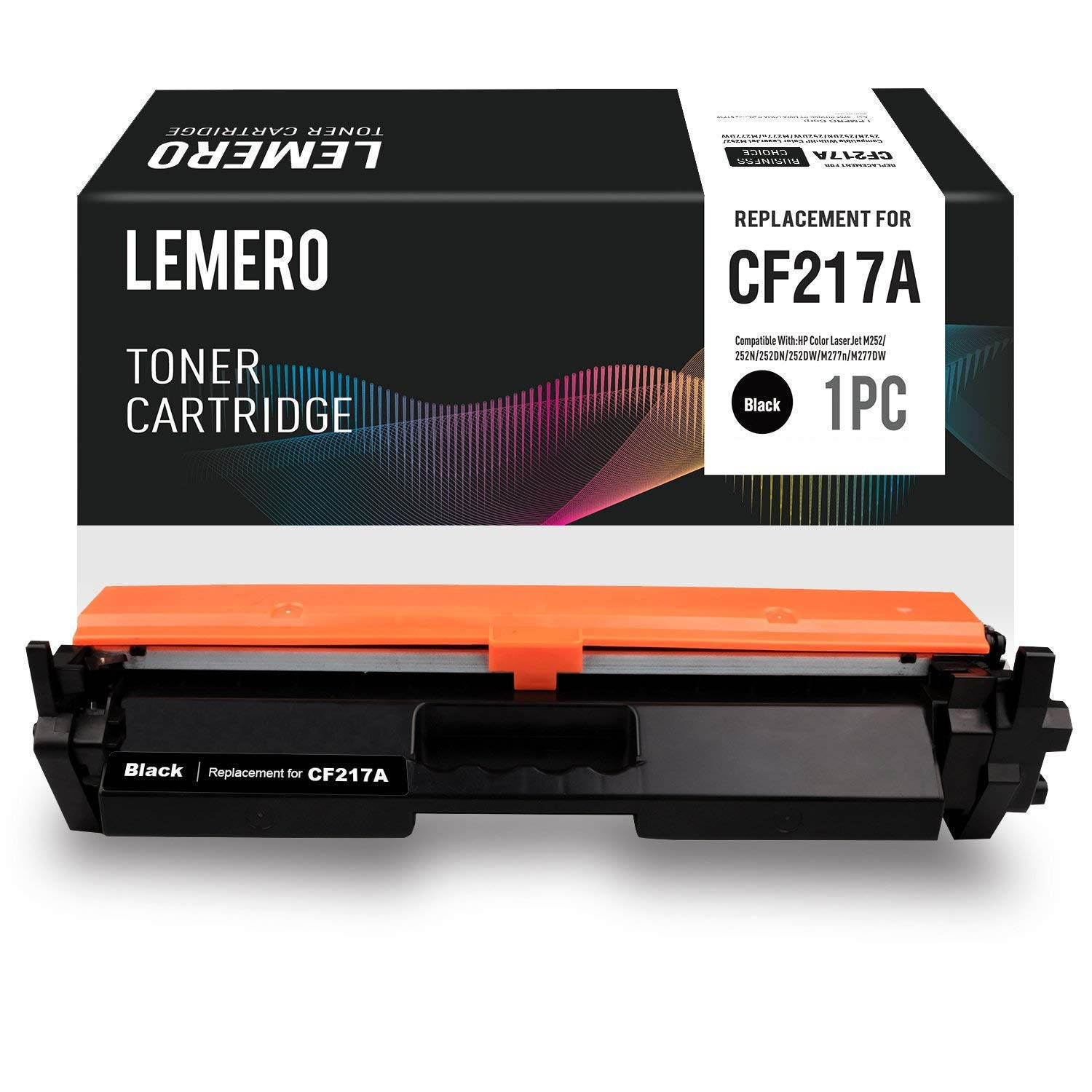 Replacement for HP 17A CF217A Toner Cartridge with Chip - Compatible for HP Laserjet Pro M102w M130fw Laserjet Pro MFP M130nw M130fn (1 Pack)