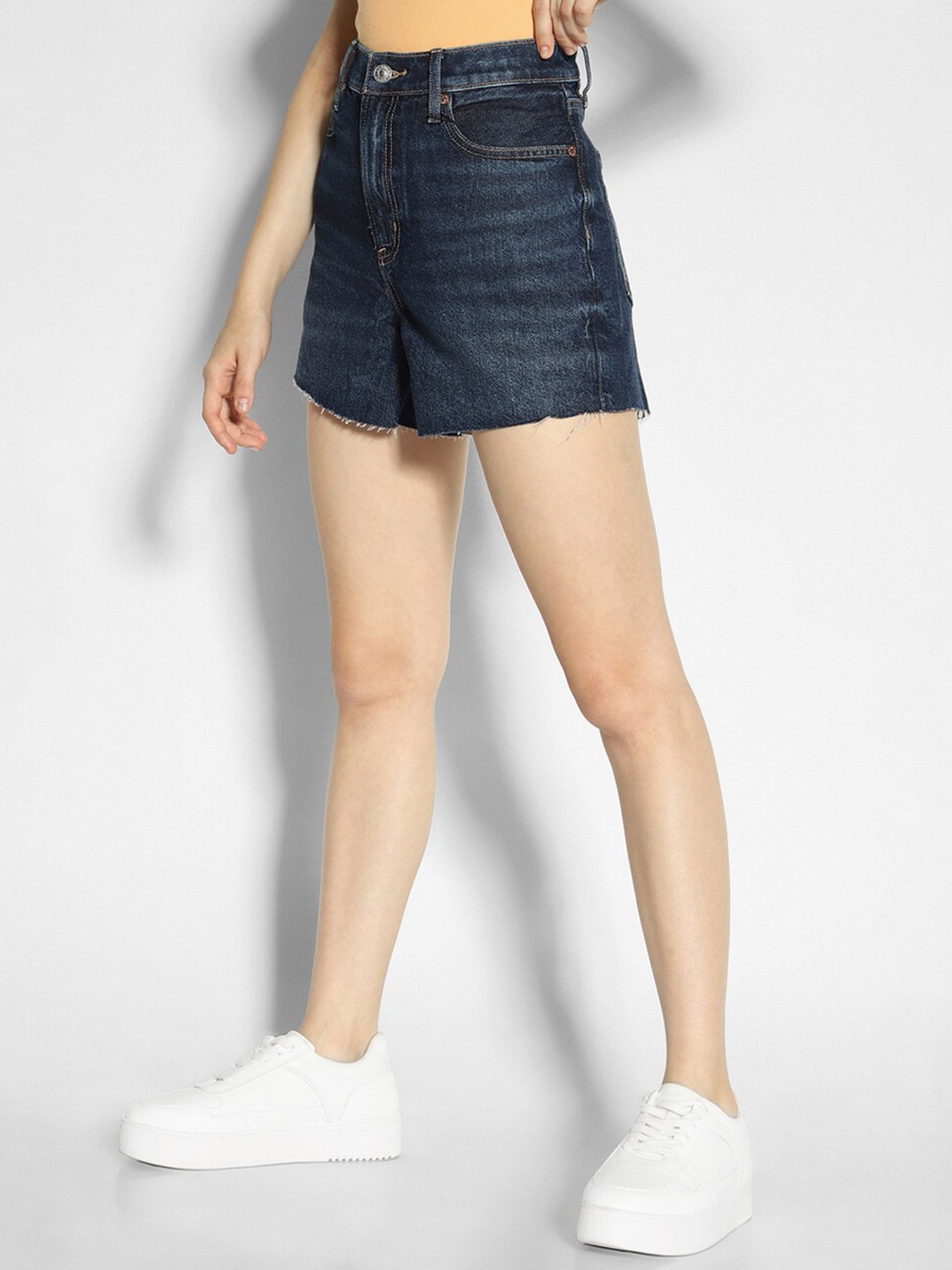 American Eagle Outfitters Blue Cotton Regular Fit Shorts