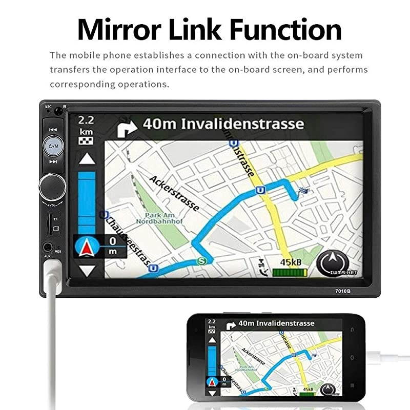 Din Car Stereo 2 Din Car Radio 7quot HD Touch Screen Car Radio Bluetooth Indash Car Radio USB TF USB AUX FM Mirror Link Car MP5 Multimedia Player 2din Autoradio12 LED Car Backup Camera